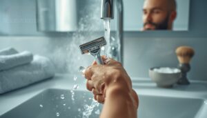 rinse razor often rinse razor often