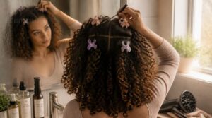 section hair evenly section hair evenly