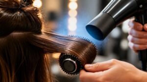 setting hair with a cool shot setting hair with a cool shot