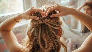 simple half-up twist simple half-up twist