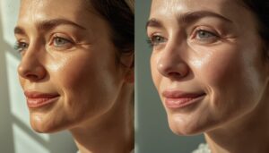 slower visible skin aging slower visible skin aging