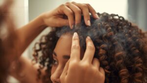 smooth individual curls with fingers smooth individual curls with fingers