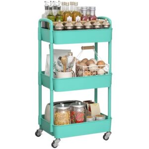 Sywhitta 3 Tier Plastic Rolling Utility B0BY13B7CR