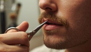 trim your mustache with scissors trim your mustache with scissors
