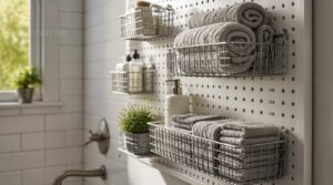 try pegboards with baskets try pegboards with baskets