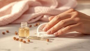 use hands or cotton pad use hands or cotton pad