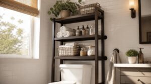 use over-toilet shelving use over-toilet shelving