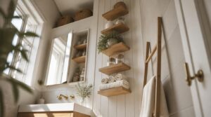 use vertical bathroom wall space use vertical bathroom wall space