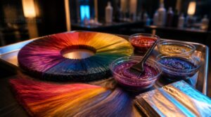 using the wheel for hair dye using the wheel for hair dye