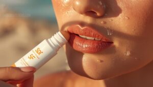 wearing spf lip balm wearing spf lip balm