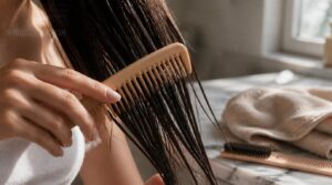 wide-tooth comb detangling wide-tooth comb detangling