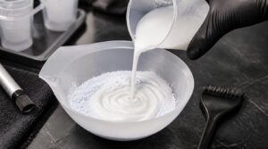 add developer to powder gradually add developer to powder gradually