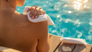 after swimming or heavy sweating after swimming or heavy sweating