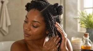 apply leave-in to damp hair apply leave-in to damp hair