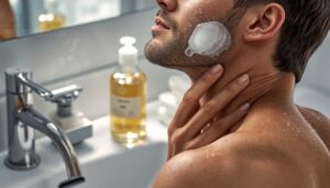 apply shaving gel or oil apply shaving gel or oil