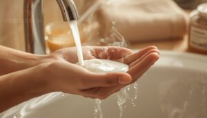 apply with lukewarm water apply with lukewarm water