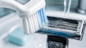 brush between blade edges brush between blade edges