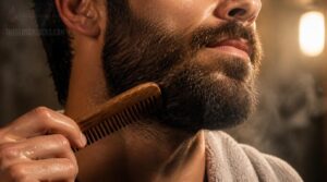 comb downward into shape comb downward into shape