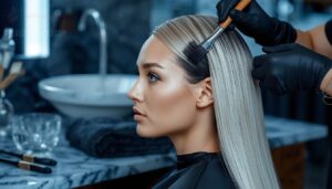 dye roots black, then rinse dye roots black, then rinse