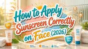 how to apply sunscreen correctly on face