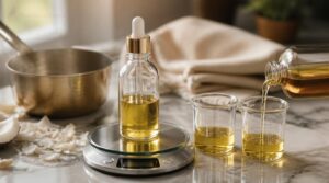 measure a one-to-one oil blend measure a one-to-one oil blend