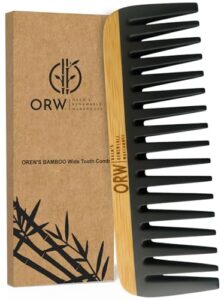 ORW Wide Tooth Comb, Bamboo B0CMGPTR96