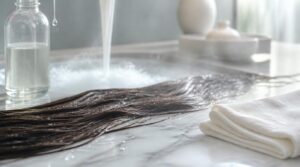 prepare clean, product-free strands prepare clean, product-free strands