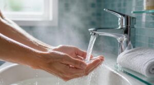 prepare skin with warm water prepare skin with warm water