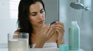 product buildup, poor rinsing, or hard water usually causes it product buildup, poor rinsing, or hard water usually causes it
