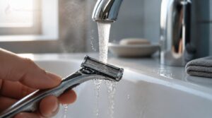 rinse away loose debris rinse away loose debris