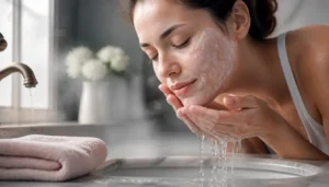 rinse gently with lukewarm water rinse gently with lukewarm water