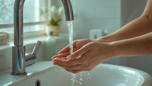 rinse with lukewarm water rinse with lukewarm water