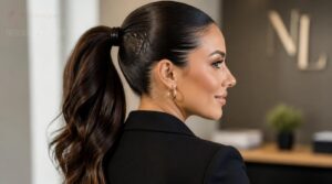 sleek textured ponytail sleek textured ponytail