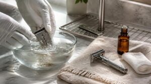 soak with diluted vinegar soak with diluted vinegar