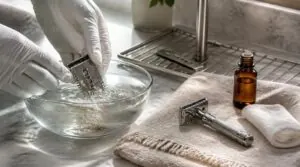 soak with diluted vinegar soak with diluted vinegar