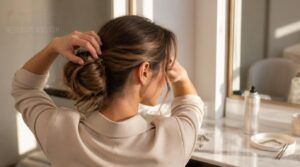 two-minute messy bun two-minute messy bun