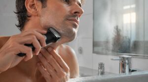 use the correct electric shaving technique use the correct electric shaving technique