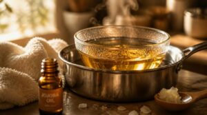 warm oils before application warm oils before application