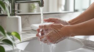 wash hands before cleansing wash hands before cleansing