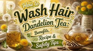 washing hair in dandelion tea washing hair in dandelion tea
