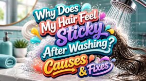 why does my hair feel sticky after washing why does my hair feel sticky after washing