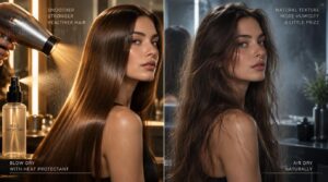 blow-drying vs. air-drying after keratin treatment blow-drying vs. air-drying after keratin treatment