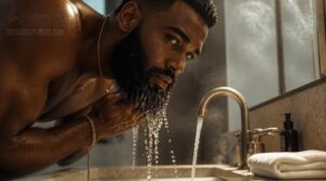 clean and towel-dry beard clean and towel-dry beard