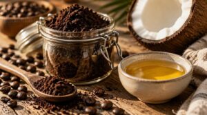 coffee and coconut oil scrub coffee and coconut oil scrub