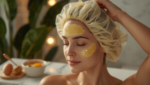cover hair with shower cap cover hair with shower cap