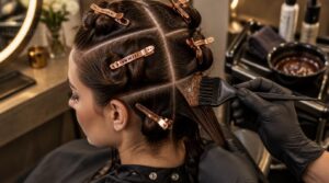 divide hair into sections divide hair into sections