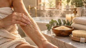 exfoliate with gentle motions exfoliate with gentle motions