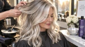 grey hair balayage grey hair balayage