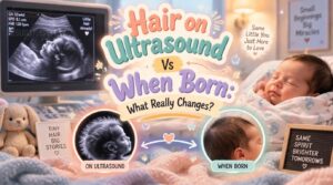 hair on ultrasound vs when born hair on ultrasound vs when born