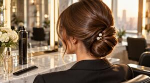 low rolled updo low rolled updo
